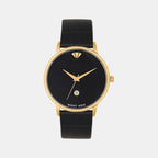 Men Quartz Black Dial Analog Leather Watch G1034E-L2204