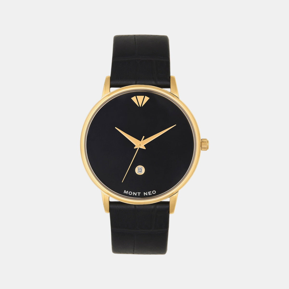 Men Quartz Black Dial Analog Leather Watch G1034E-L2204