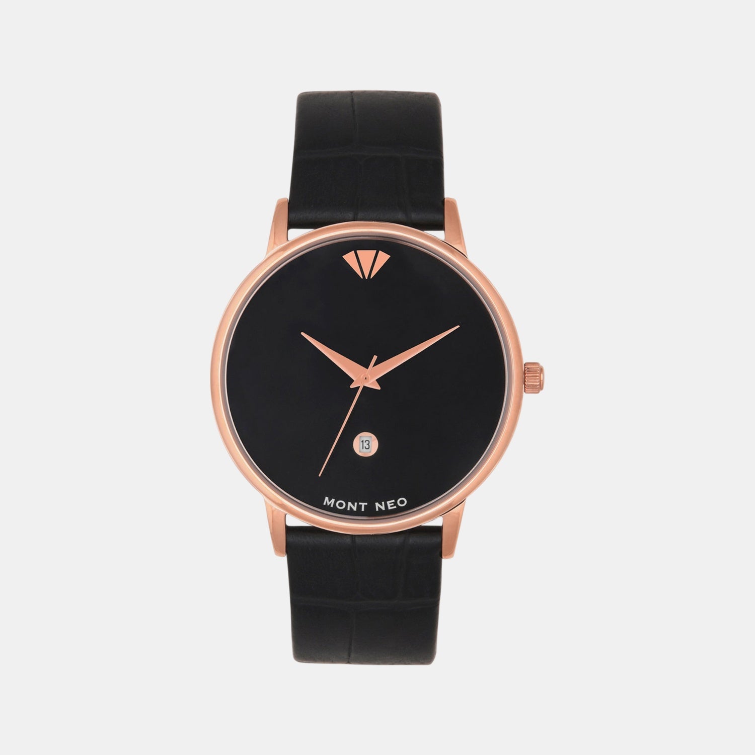 Men Quartz Black Dial Analog Leather Watch G1034E-L3304