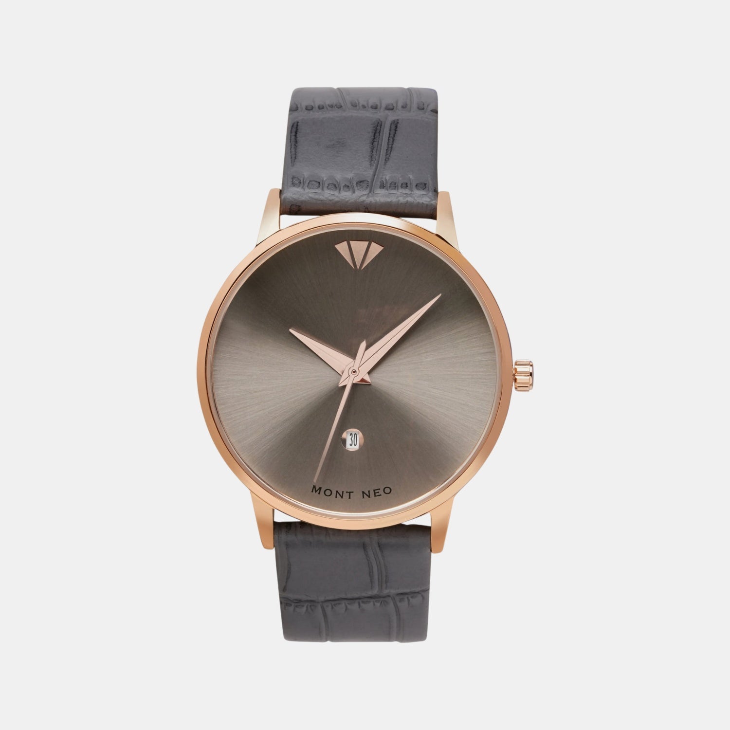 Men Quartz Grey Dial Analog Leather Watch G1034E-L3315