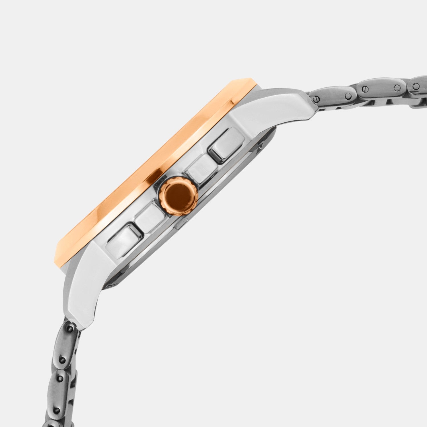 Men Quartz Silver Dial Multi-Function Stainless Steel Watch G1051M-M1303