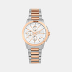 Men Quartz Silver Dial Multi-Function Stainless Steel Watch G1051M-M1303