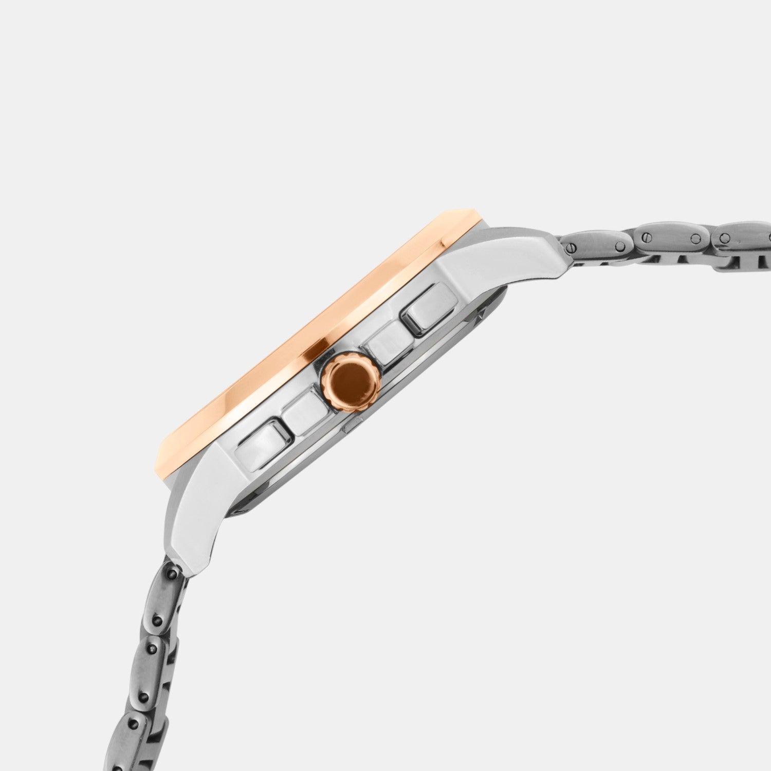 Men Quartz Black Dial Multi-Function Stainless Steel Watch G1051M-M1304