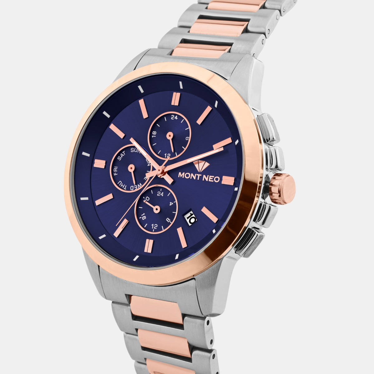 Men Quartz Blue Dial Analog Stainless Steel Watch G1051M-M1305