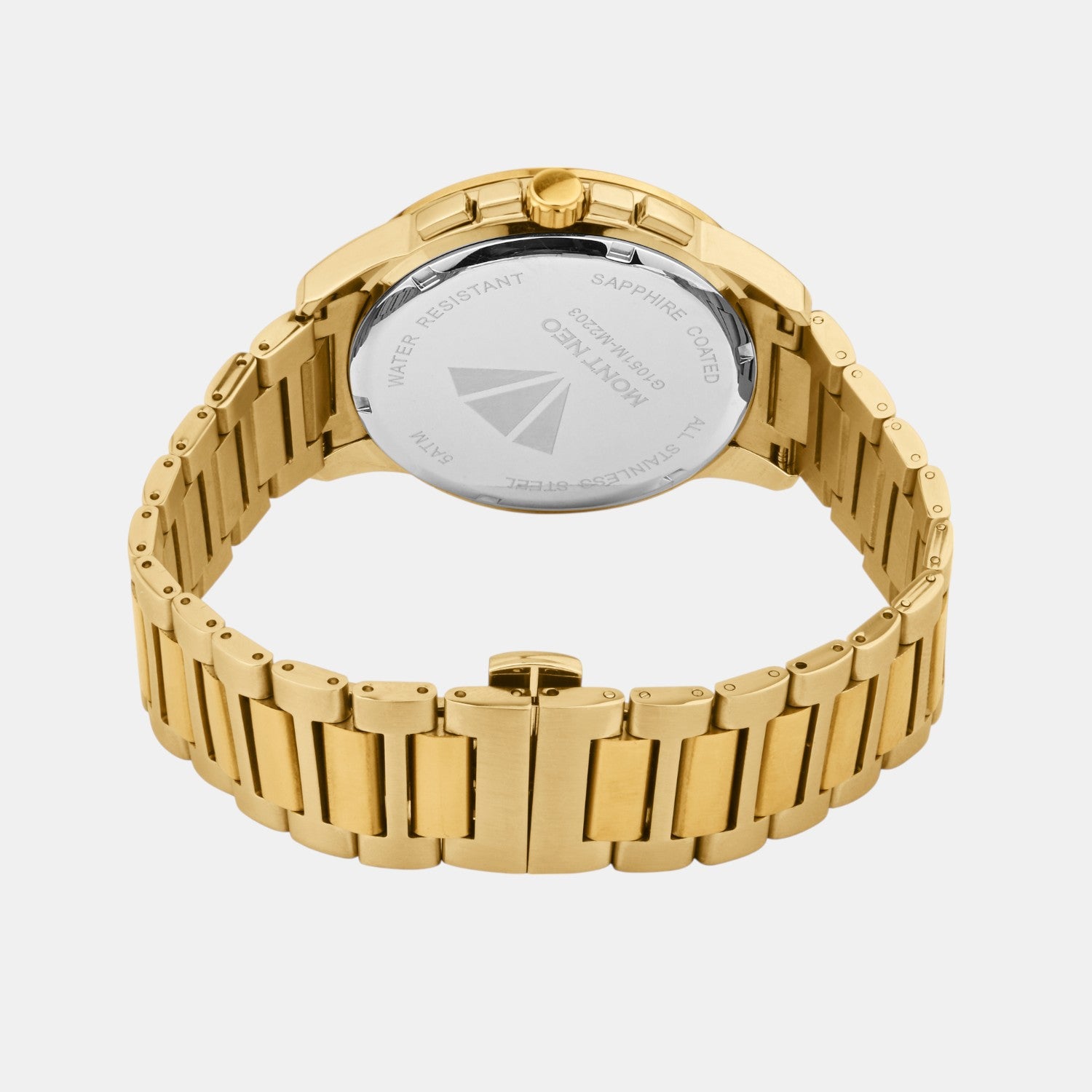 Men Quartz Black Dial Multi-Function Stainless Steel Watch G1051M-M2204