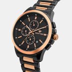 Men Quartz Black Dial Chronograph Metal Watch 1051M-M4304