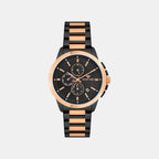 Men Quartz Black Dial Chronograph Metal Watch 1051M-M4304