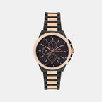 Men Quartz Black Dial Multi-Function Metal Watch G1051M-M4304