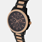 Men Quartz Black Dial Multi-Function Metal Watch G1051M-M4304