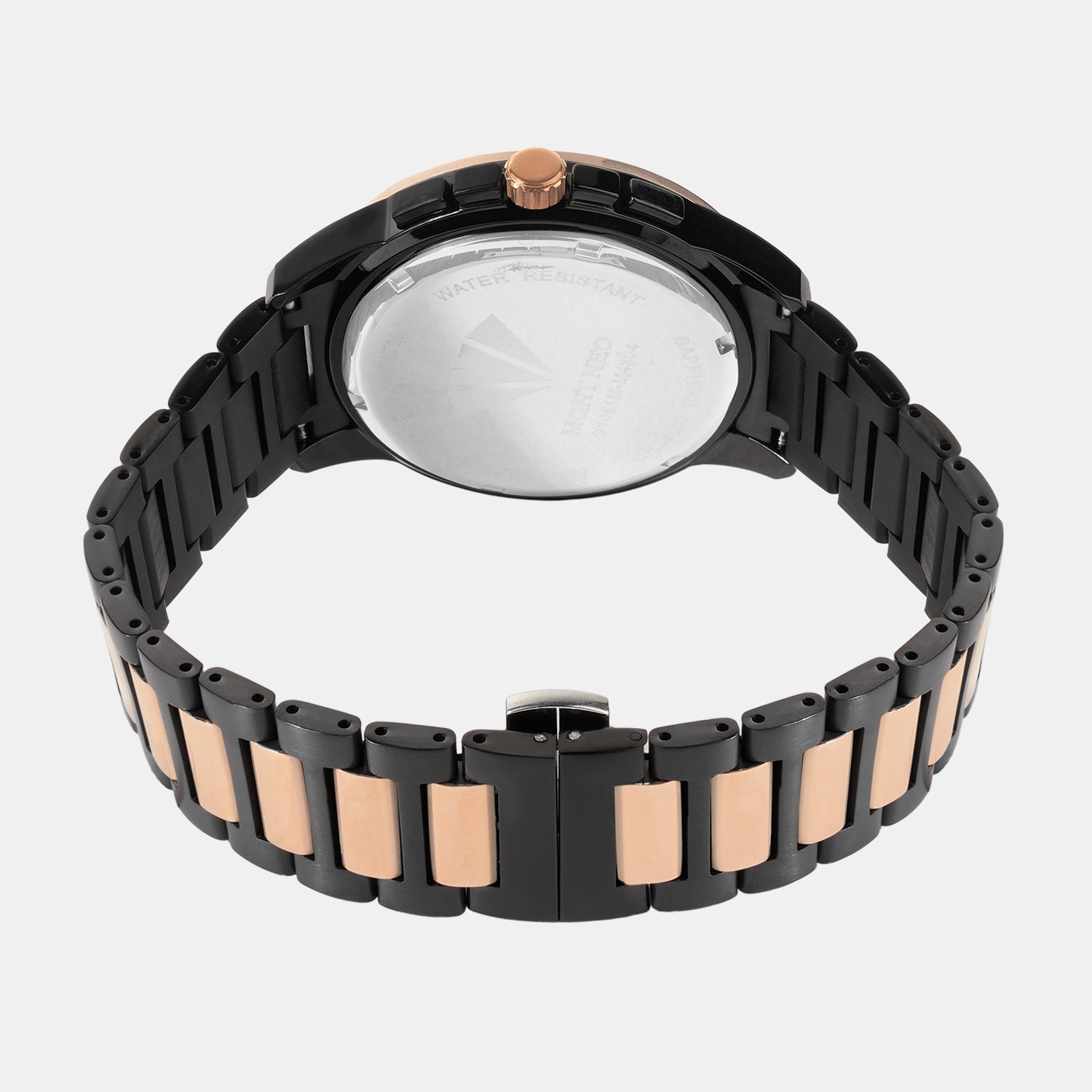 Men Quartz Black Dial Multi-Function Metal Watch G1051M-M4304