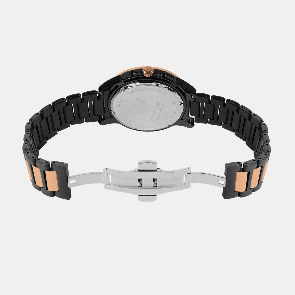 Men Quartz Black Dial Multi-Function Metal Watch G1051M-M4304