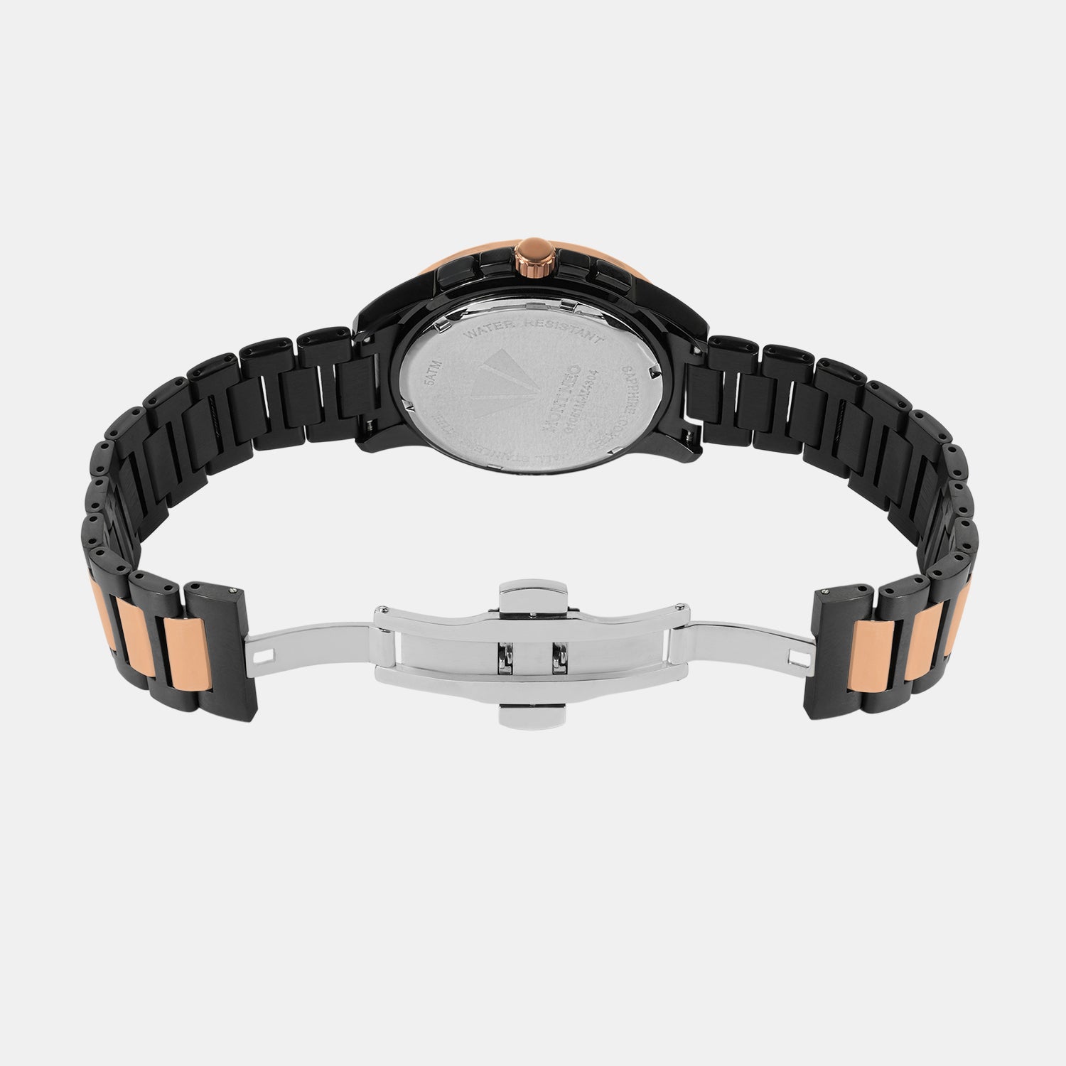 Men Quartz Black Dial Multi-Function Metal Watch G1051M-M4304