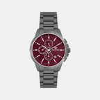 Men Quartz Red Dial Multi-Function Stainless Steel Watch G1051M-M8812