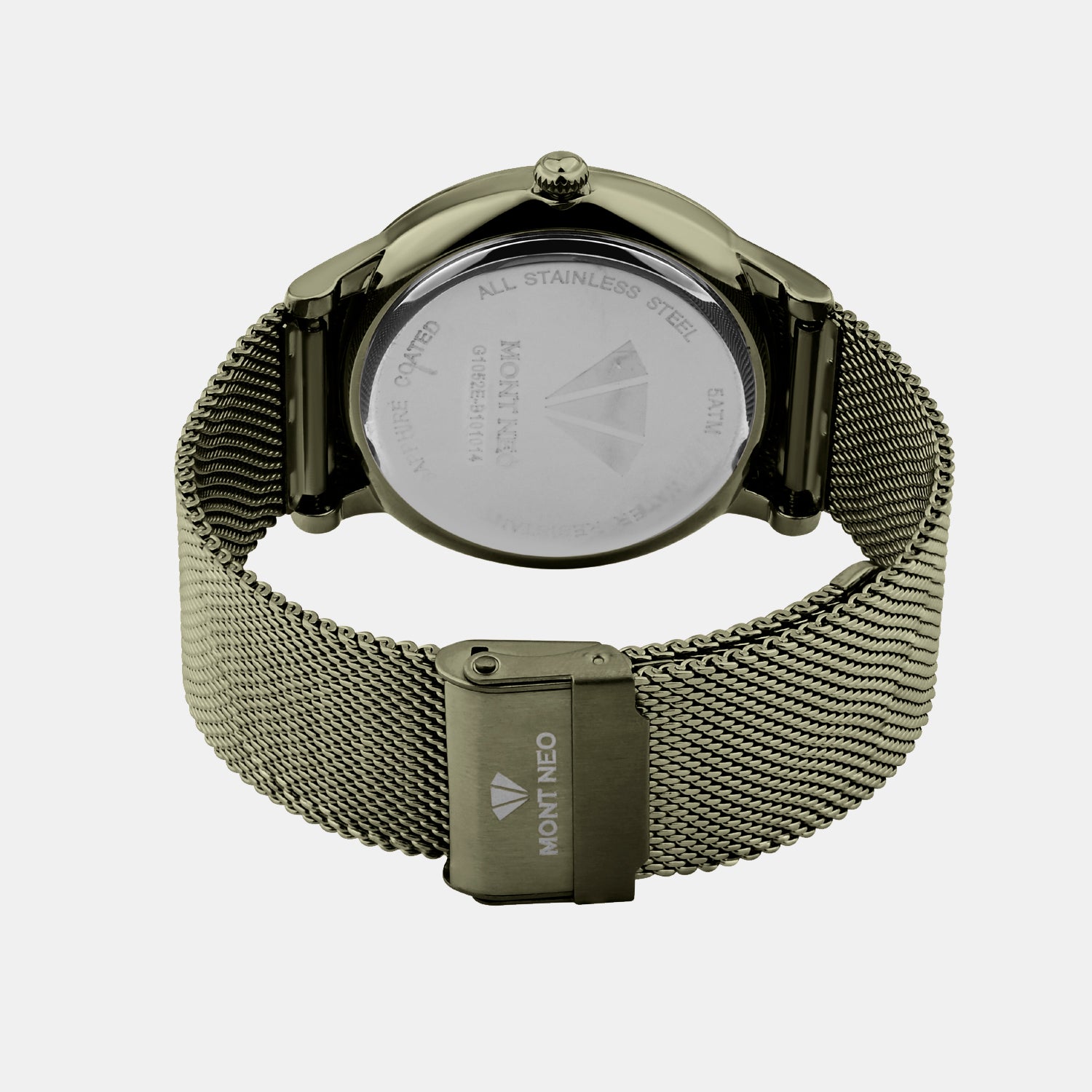 Men Quartz Green Dial Analog Mesh Watch G1052E-B101014