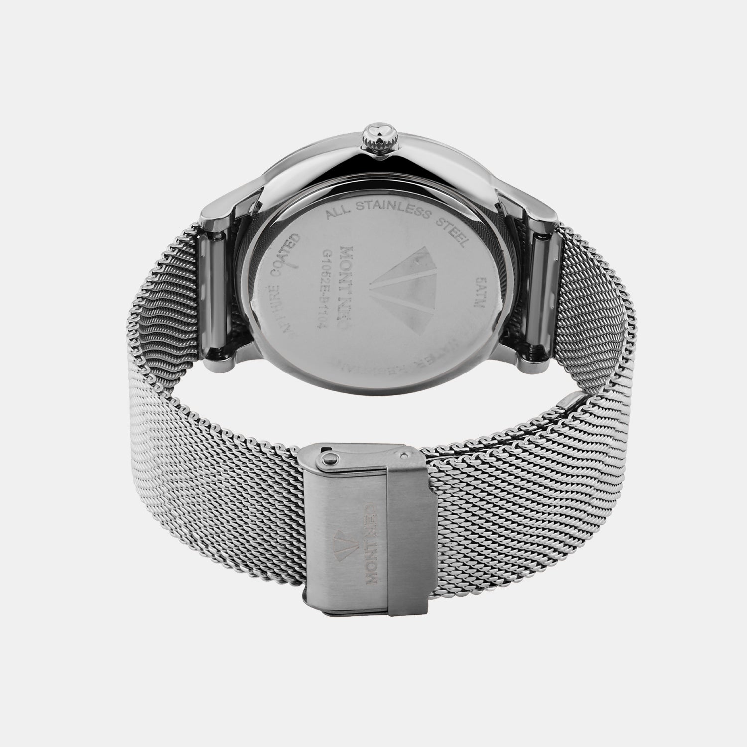 Men Quartz Black Dial Analog Mesh Watch G1052E-B1104