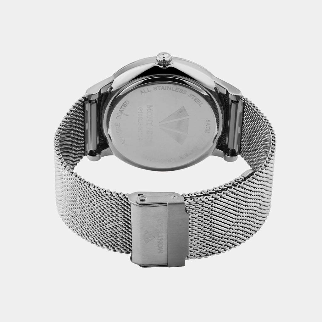 Men Quartz Green Dial Analog Mesh Watch G1052E-B1114