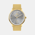 Men Quartz Silver Dial Analog Mesh Watch G1052E-B2203