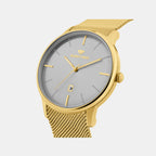 Men Quartz Silver Dial Analog Mesh Watch G1052E-B2203