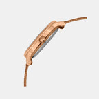 Men Quartz Rose Dial Analog Mesh Watch G1052E-B3307