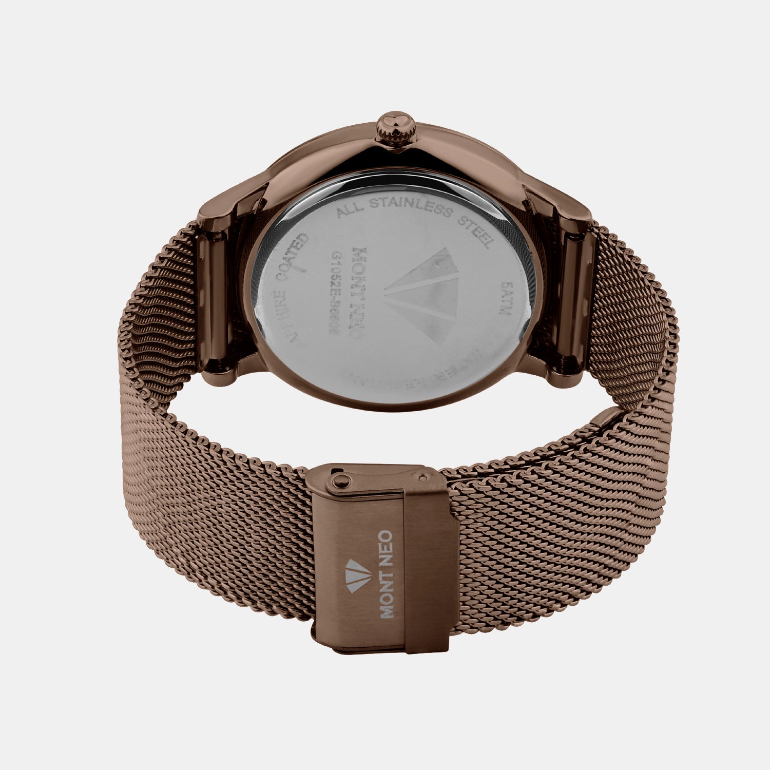 Men Quartz Brown Dial Analog Mesh Watch G1052E-B6606