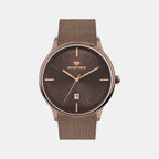 Men Quartz Brown Dial Analog Mesh Watch G1052E-B6606
