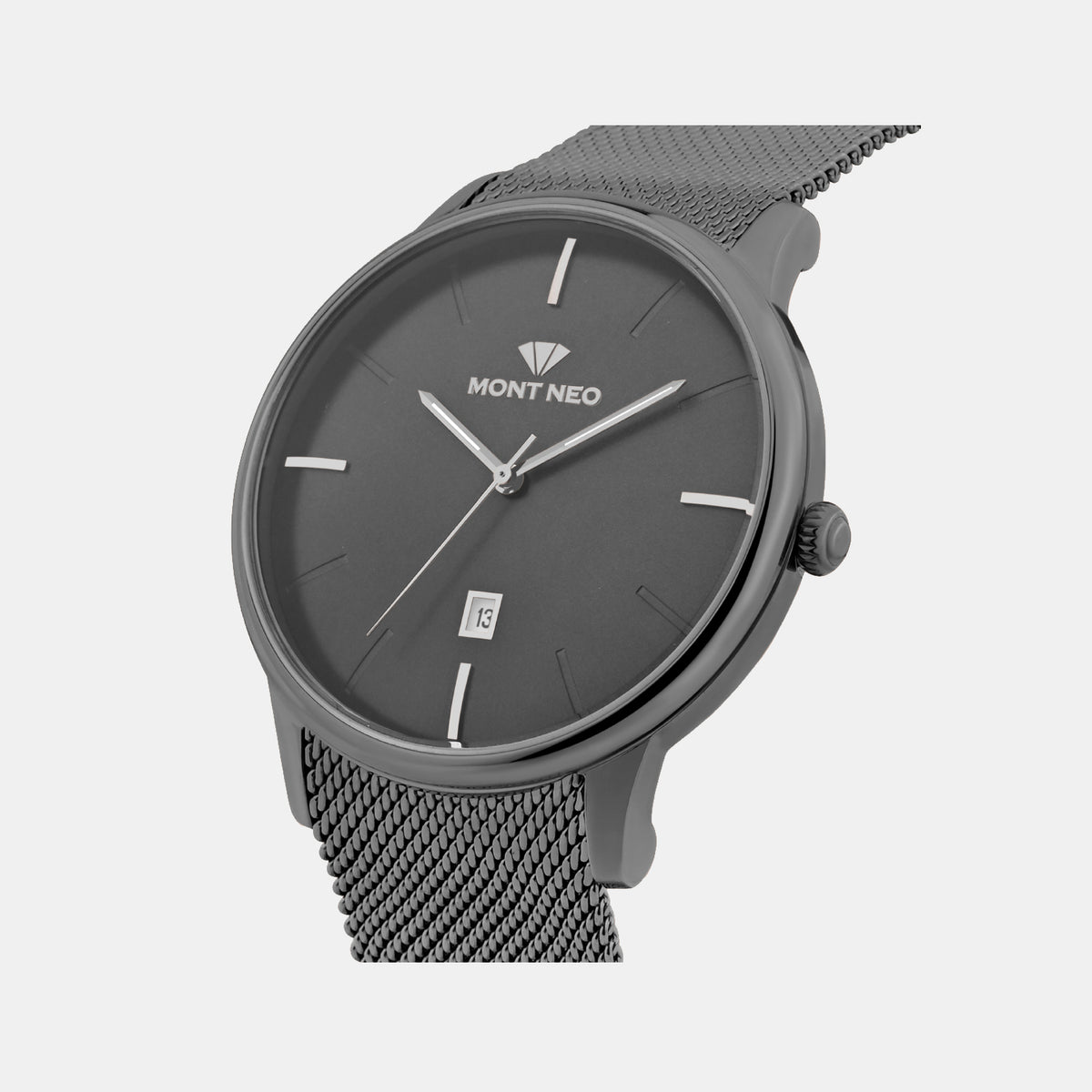 Men Quartz Grey Dial Analog Stainless Steel Watch G1052E-B8816