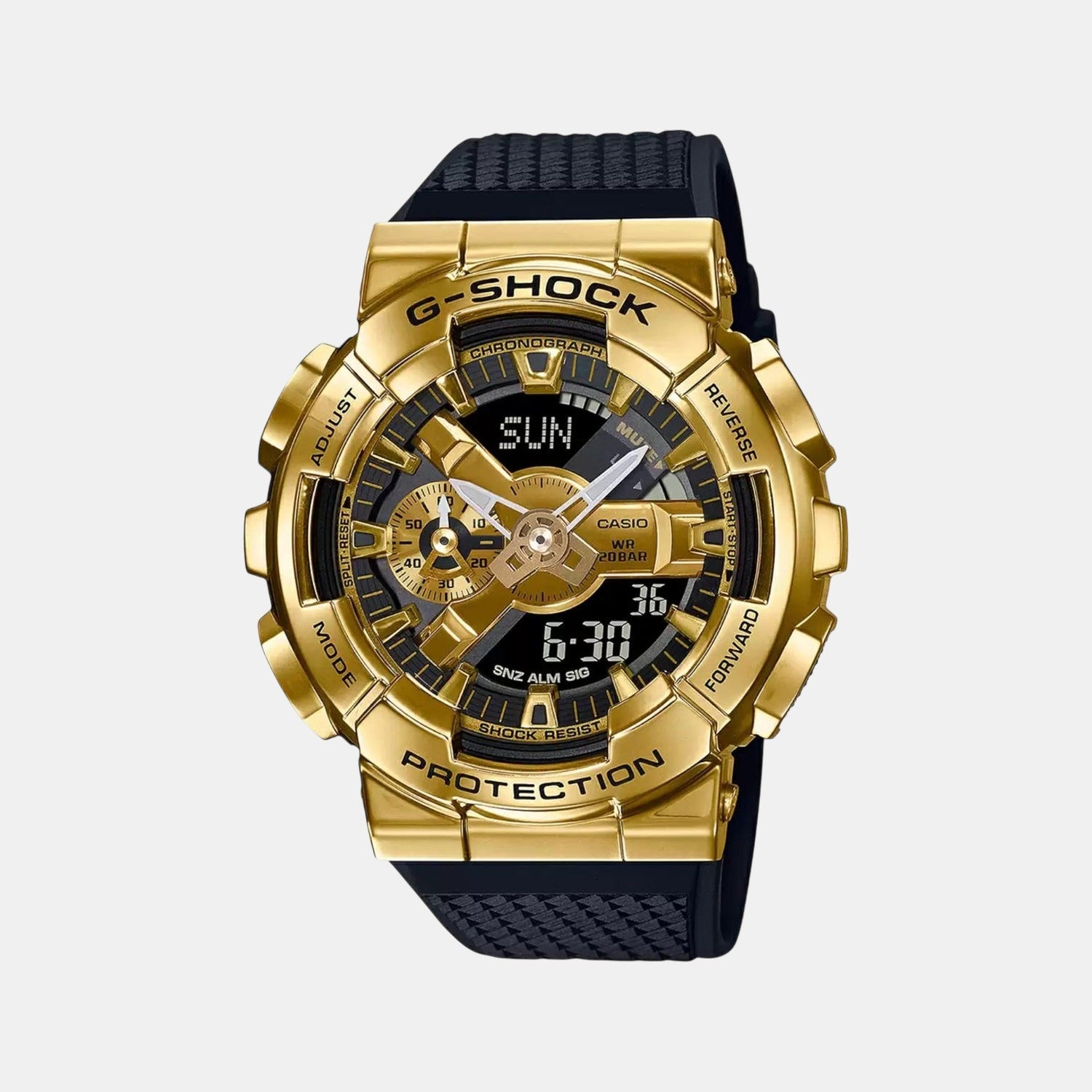 G-Shock Men Quartz Gold Dial Analog-Digital Resin Watch G1053