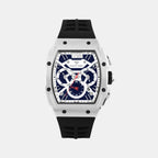 Men Quartz Blue Dial Multi-Function Silicone Watch G1061C-P1105