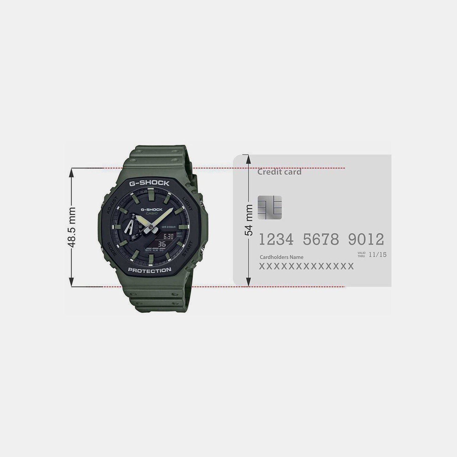 G-Shock Men Quartz Black Dial Analog-Digital Resin Watch G1065