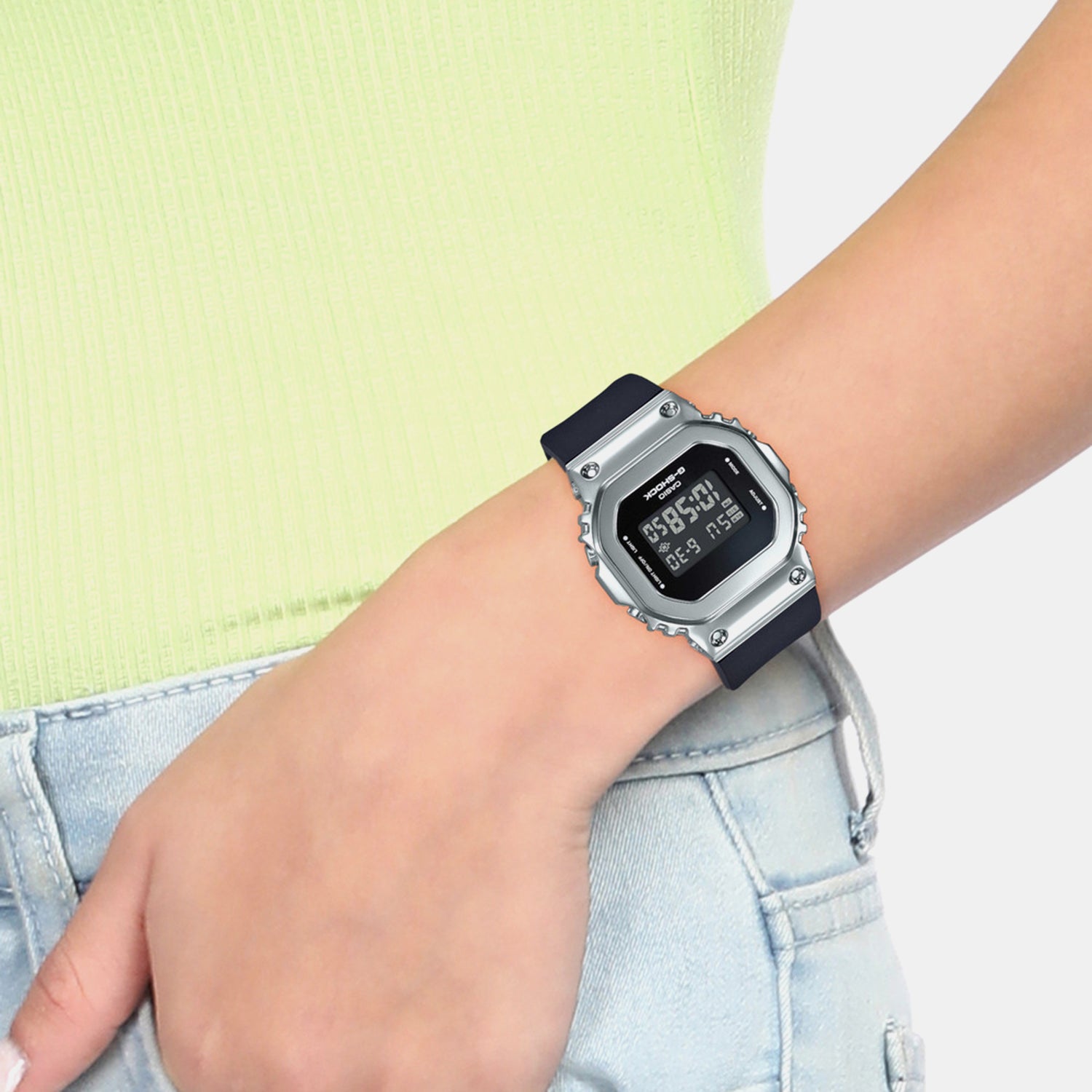 G-Shock Women Quartz Black Dial Digital Resin Watch G1068