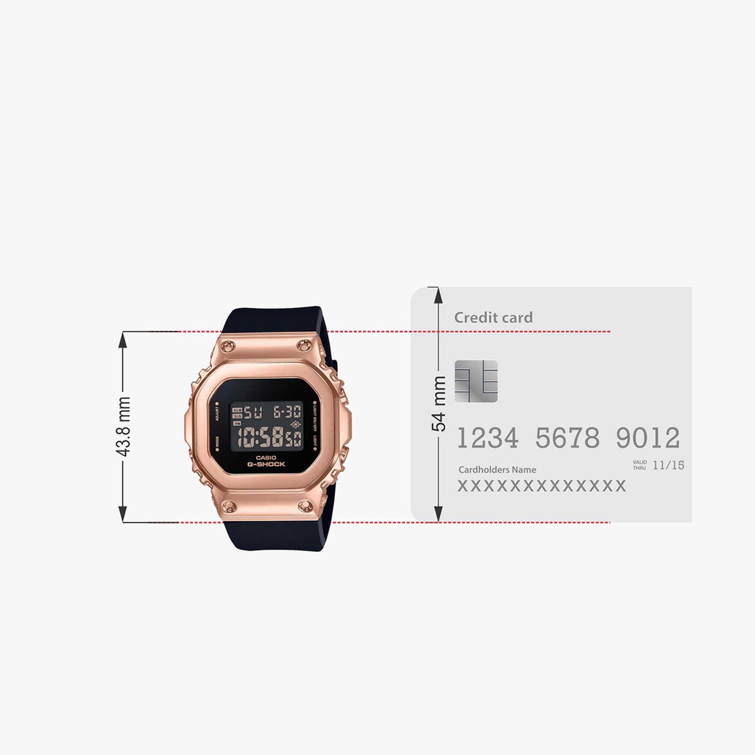 G-Shock Women Quartz Black Dial Digital Resin Watch G1070