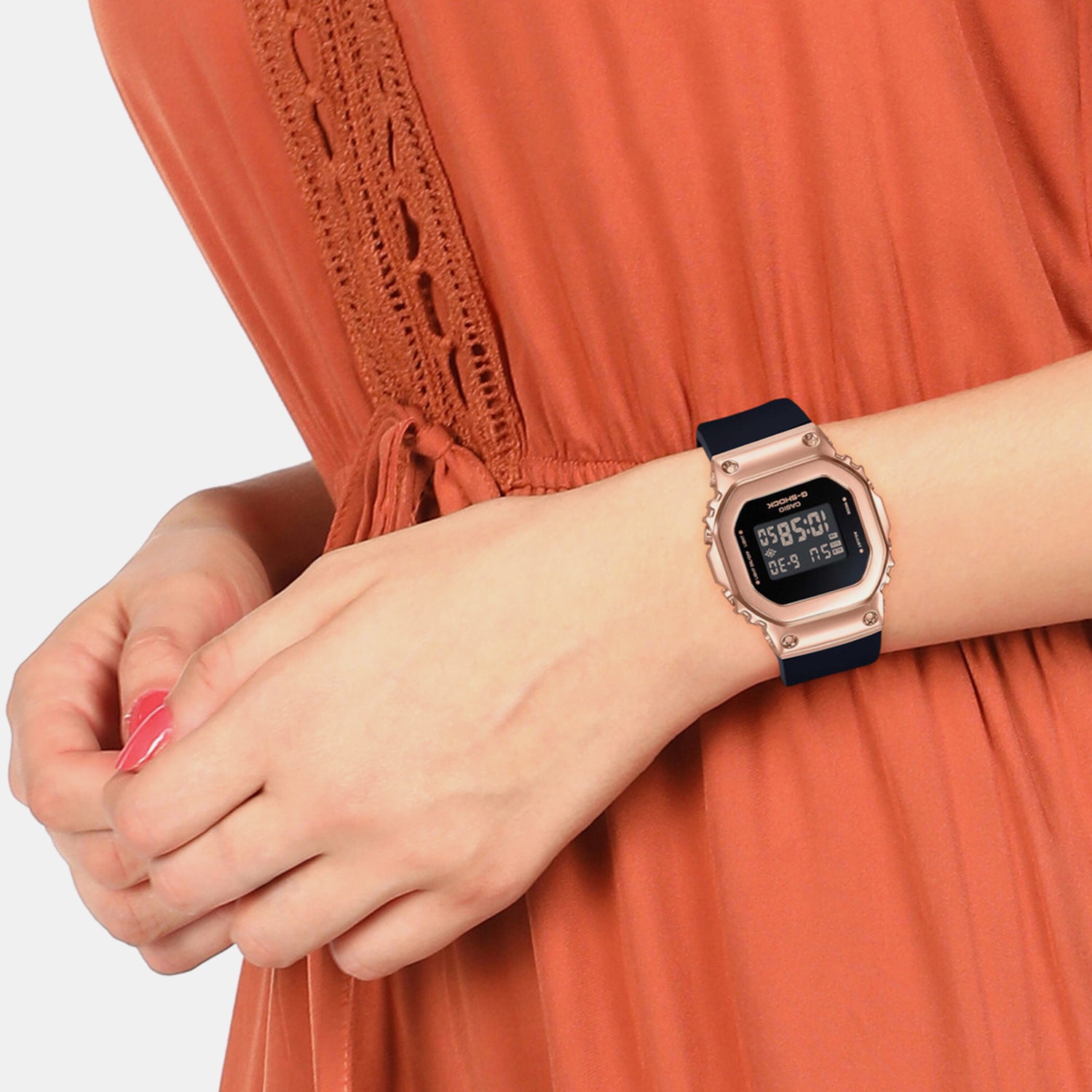 G-Shock Women Quartz Black Dial Digital Resin Watch G1070