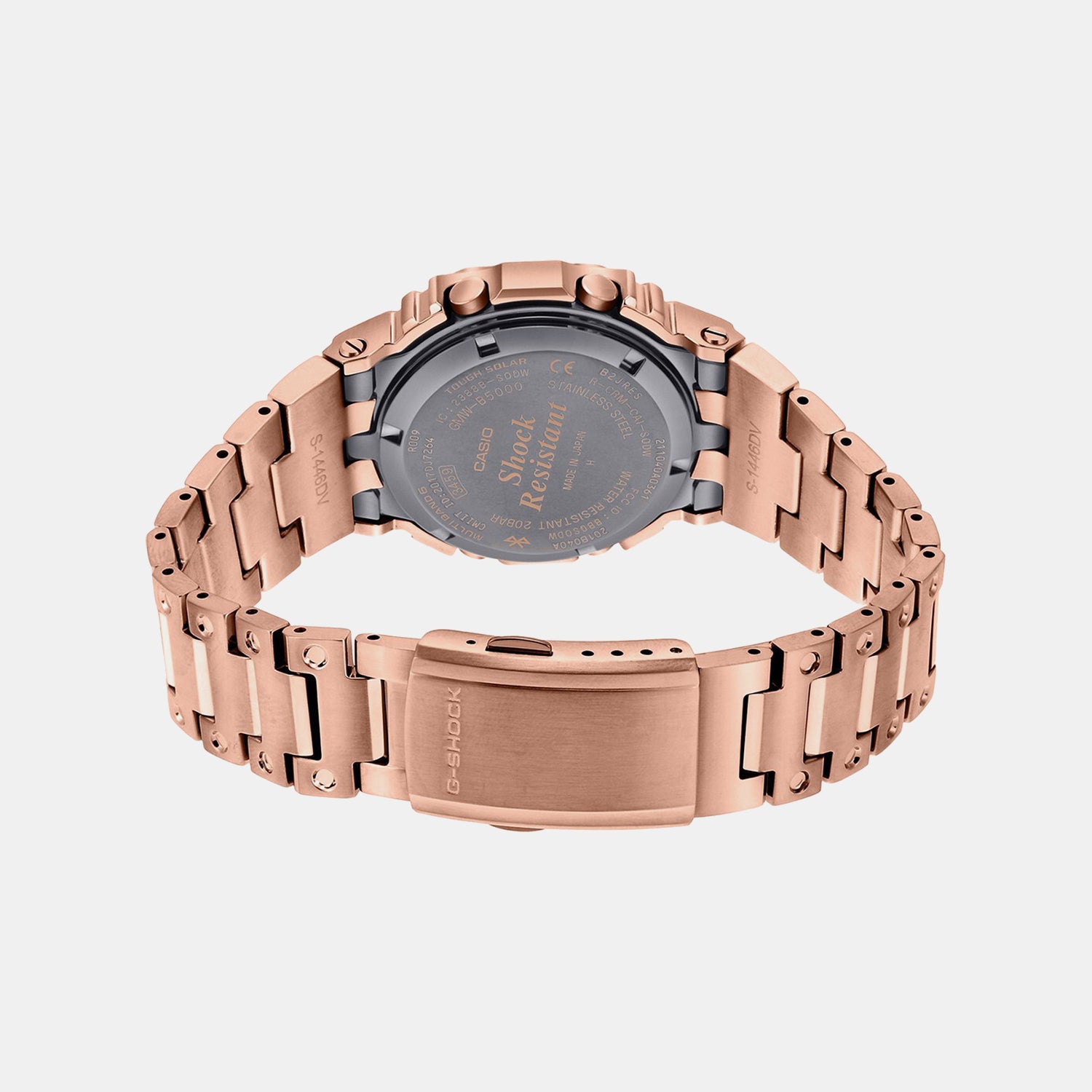 G-Shock Men Quartz Rose Gold Dial Digital Stainless Steel Watch G1105