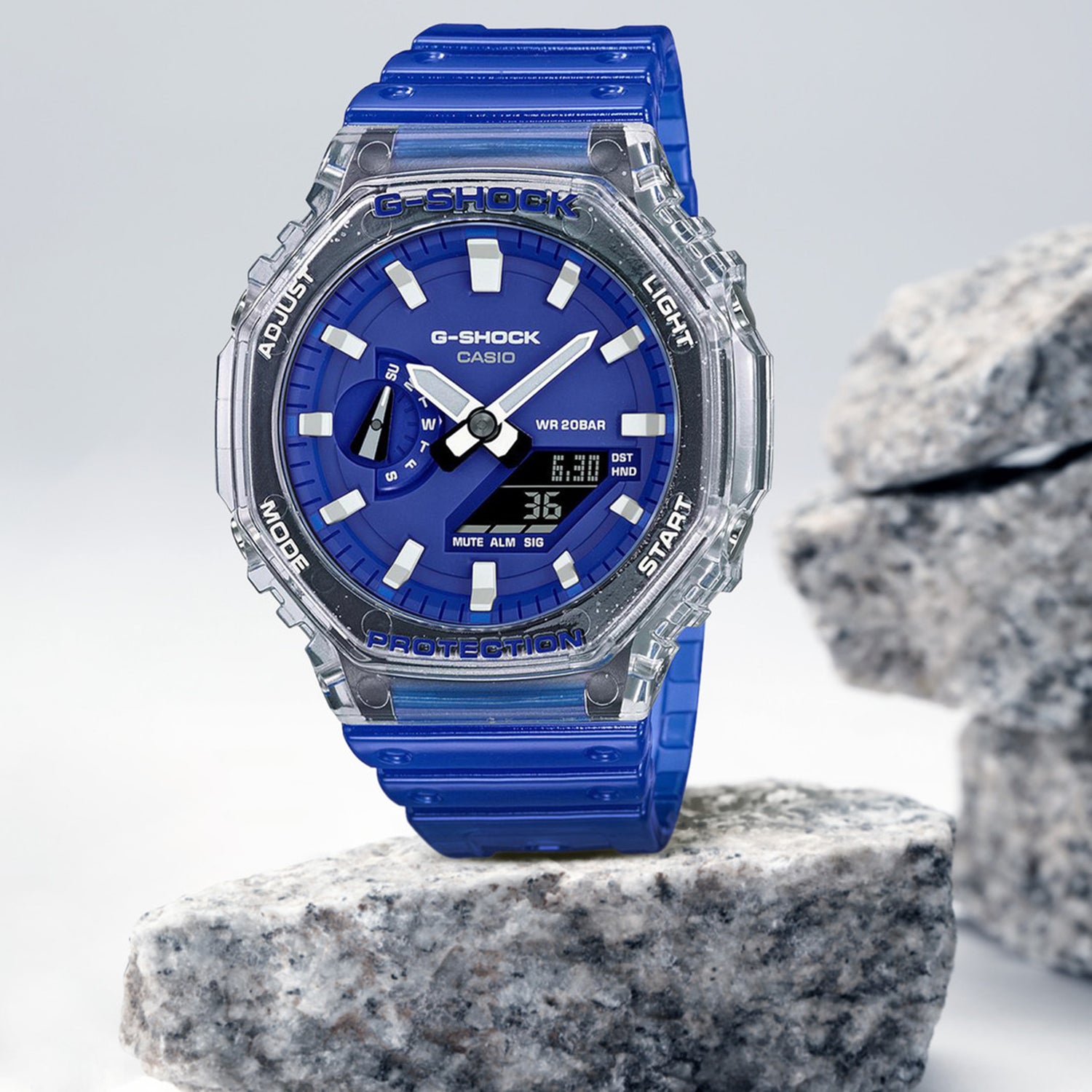 G-Shock Men Quartz Blue Dial Analog-Digital Resin Watch G1116