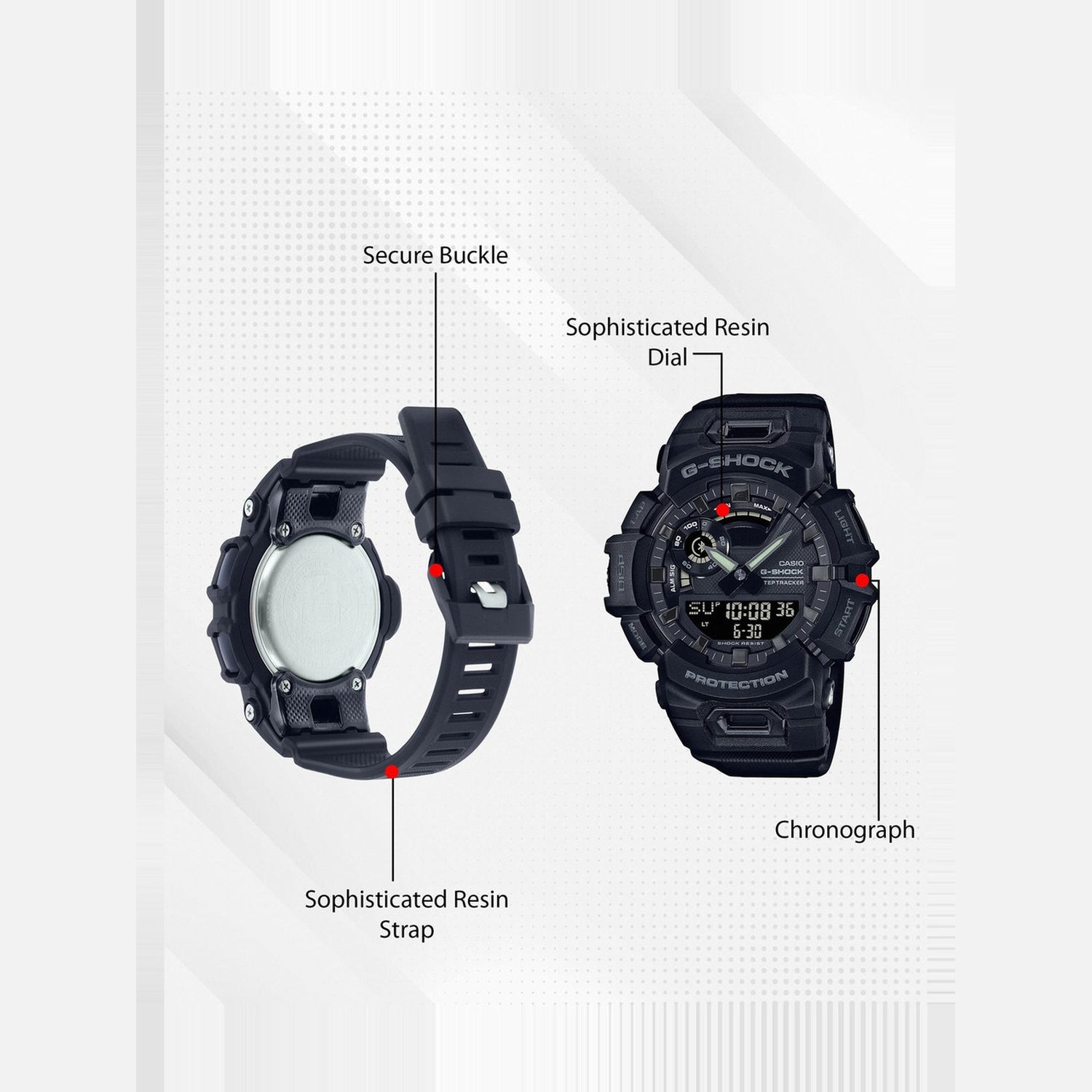 G-Shock Men Quartz Black Dial Analog-Digital Resin Watch G1135