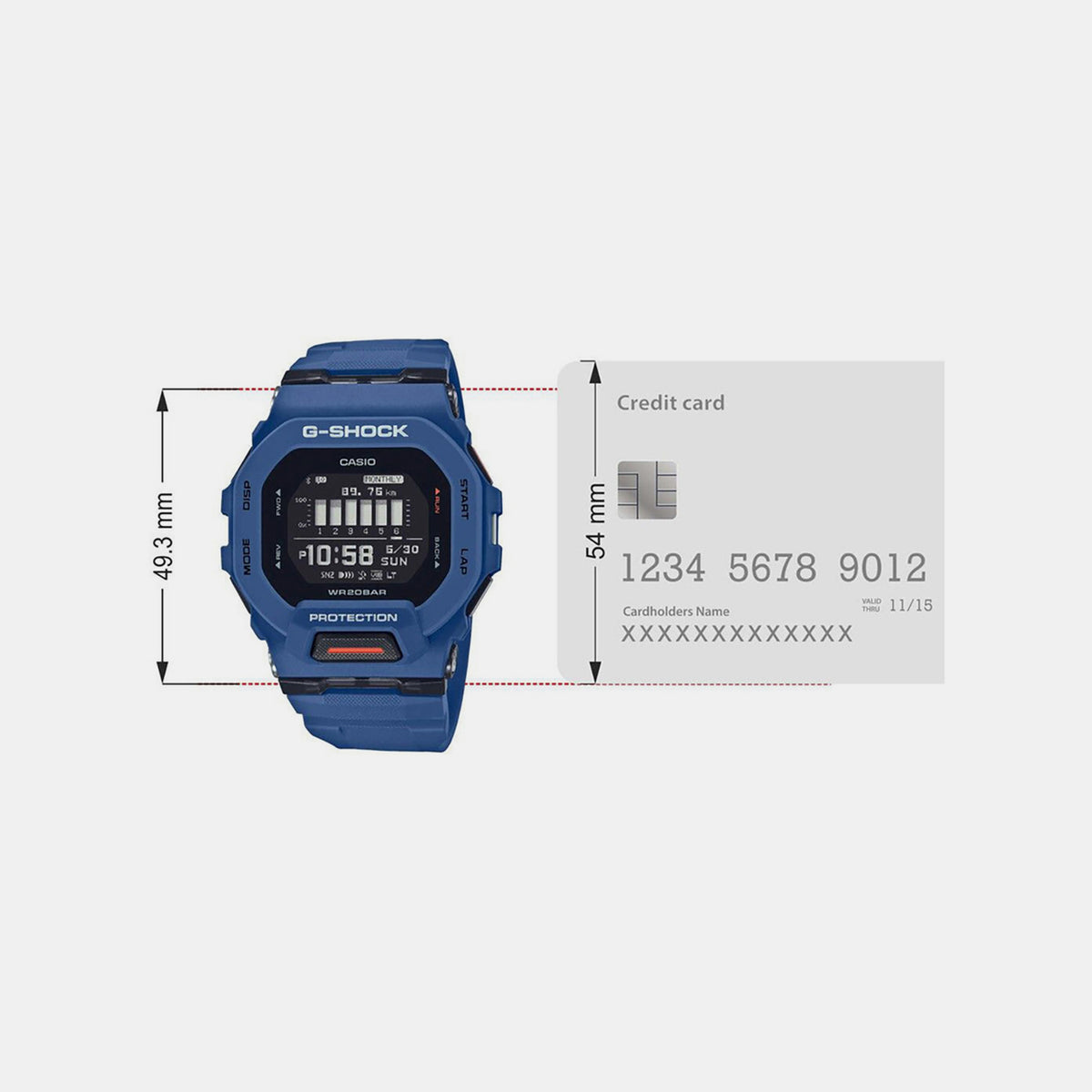 G-Shock Men Quartz Black Dial Digital Resin Watch G1147