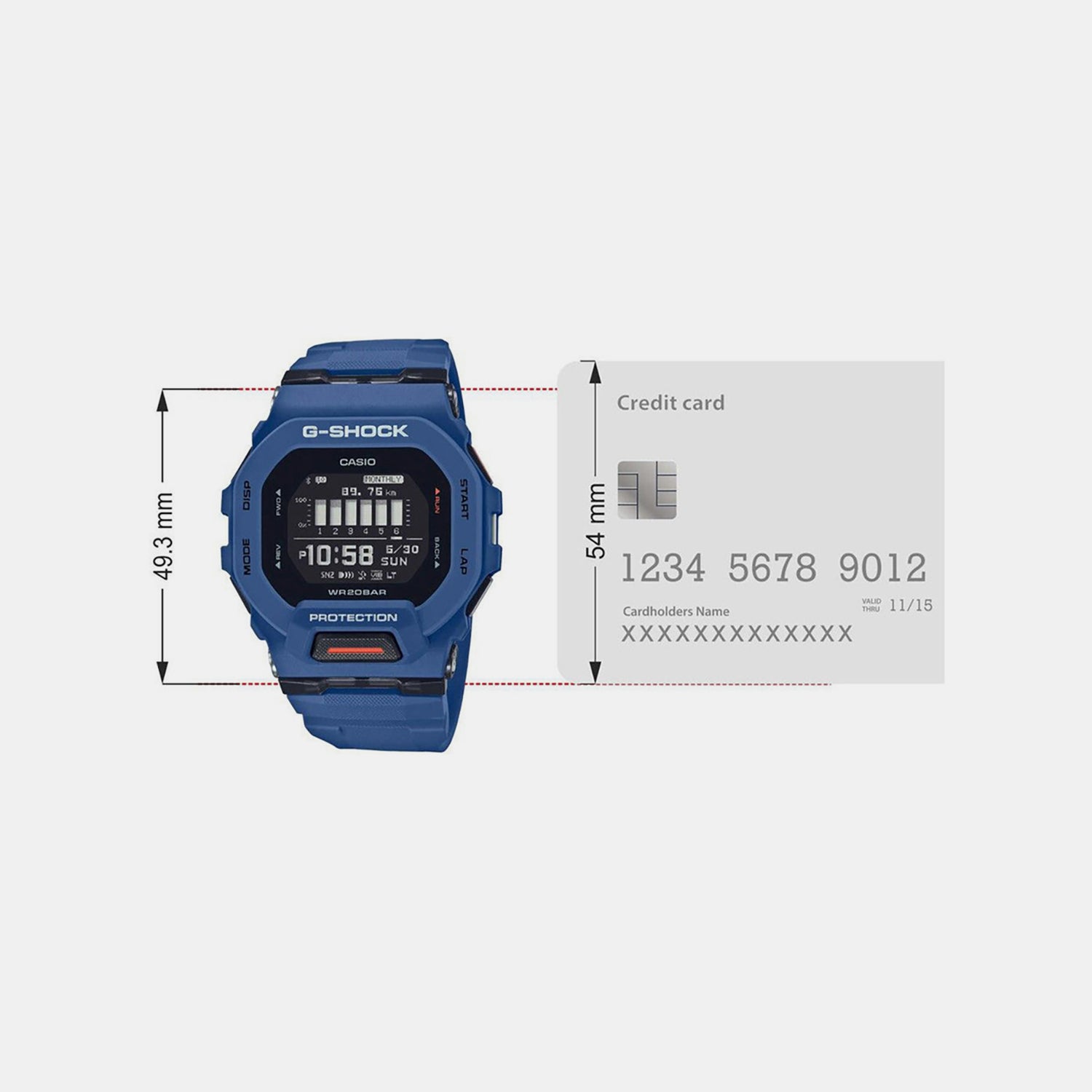 G-Shock Men Quartz Black Dial Digital Resin Watch G1147