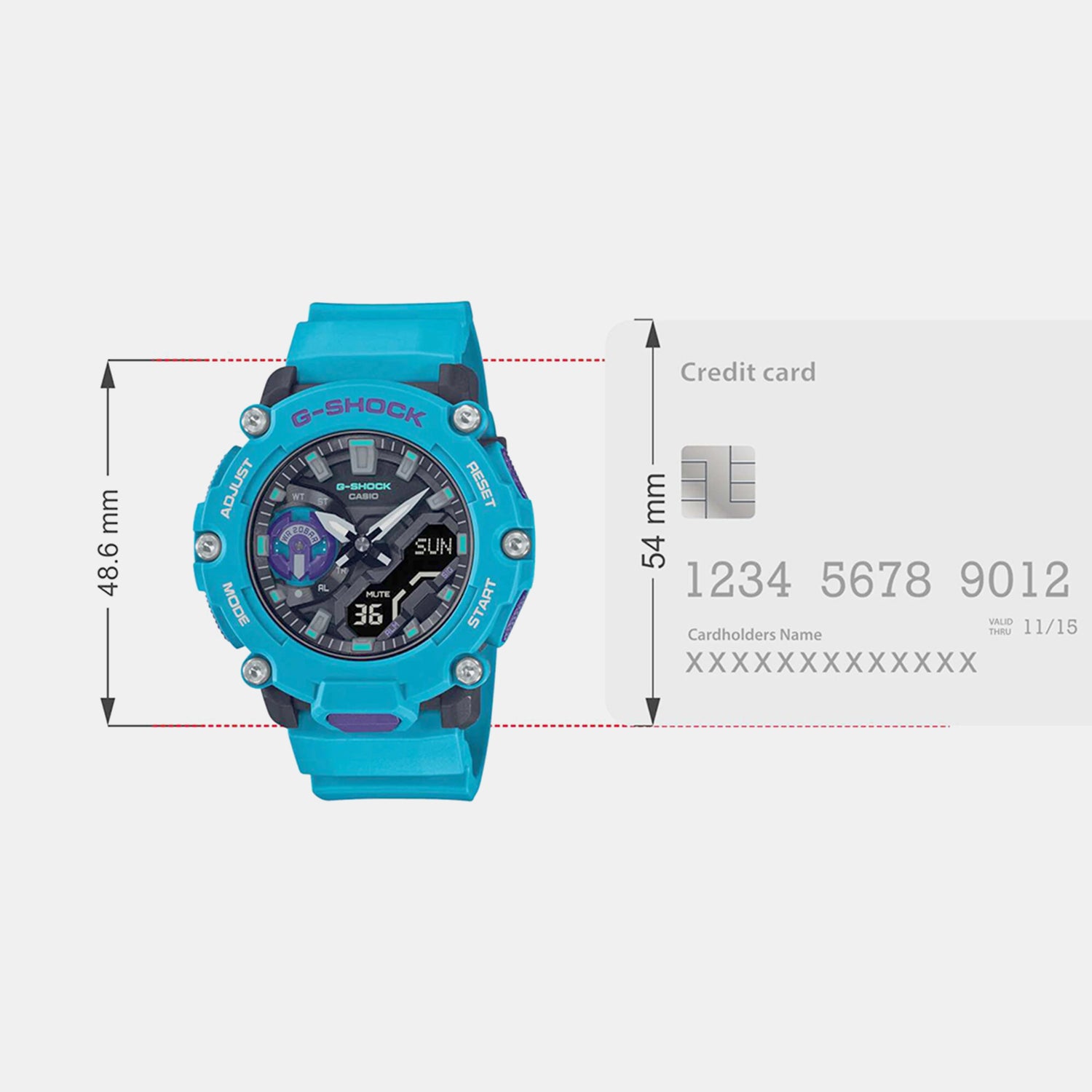 G-Shock Men Quartz Blue Dial Analog Resin Watch G1152