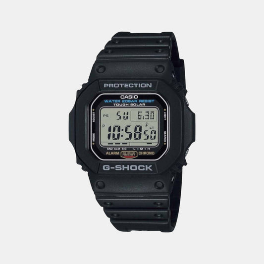 G-Shock Men Solar Black Dial Digital Resin Watch G1166