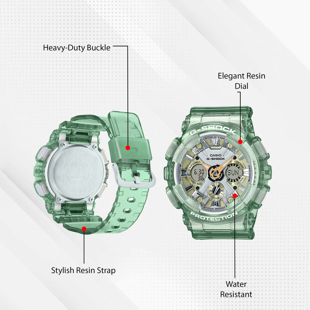 G-Shock Women Quartz Grey Dial Analog-Digital Resin Watch G1225
