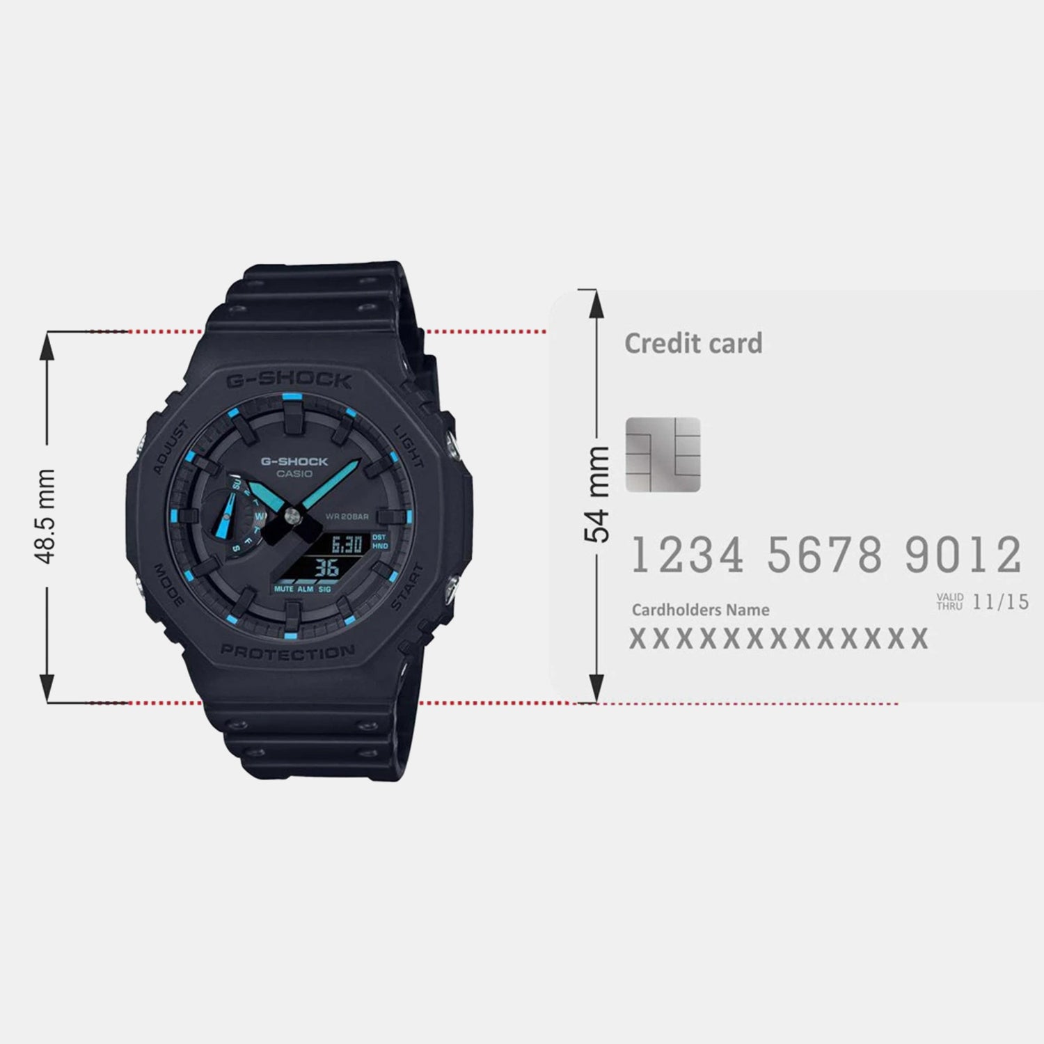 G-Shock Men Quartz Black Dial Analog-Digital Resin Watch G1229