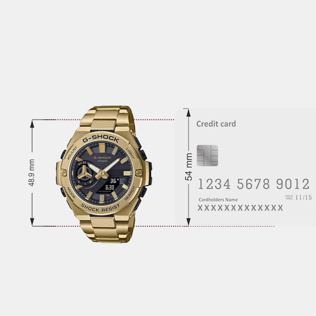 G-Shock Men Quartz Black Dial Analog-Digital Stainless Steel Watch G1234