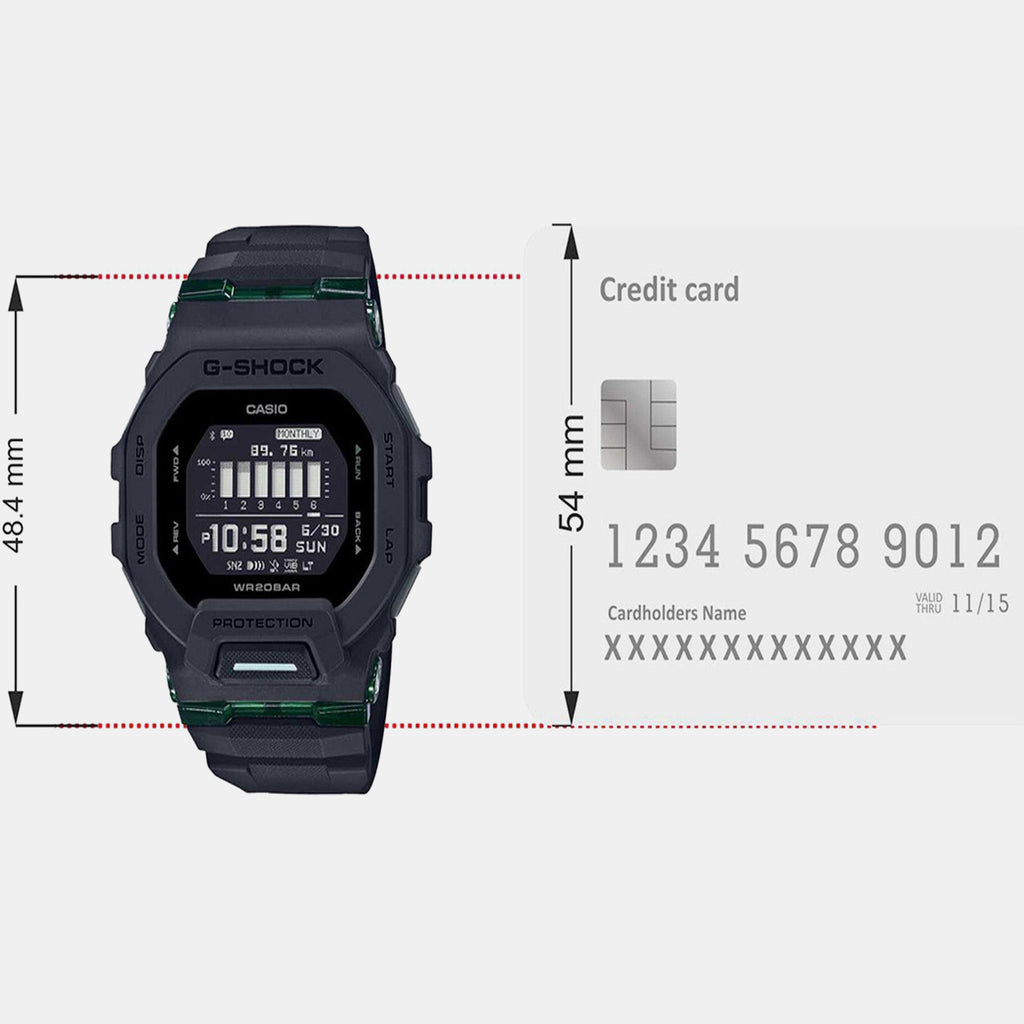 G-Shock Men Quartz Black Dial Digital Resin Watch G1247