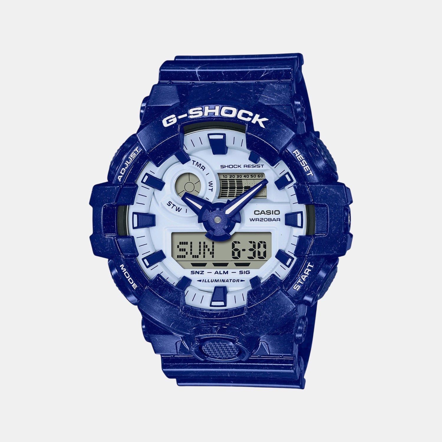 G-Shock Men Quartz Blue Dial Analog-Digital Resin Watch G1256