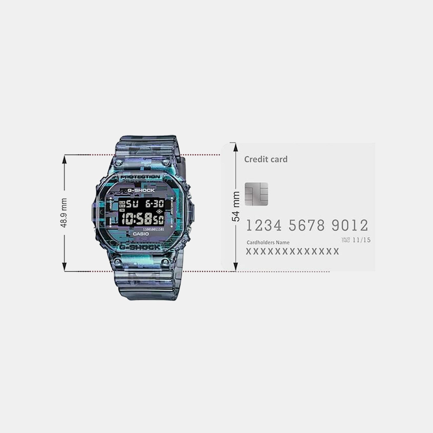 G-Shock Men Quartz Blue Dial Digital Resin Watch G1259