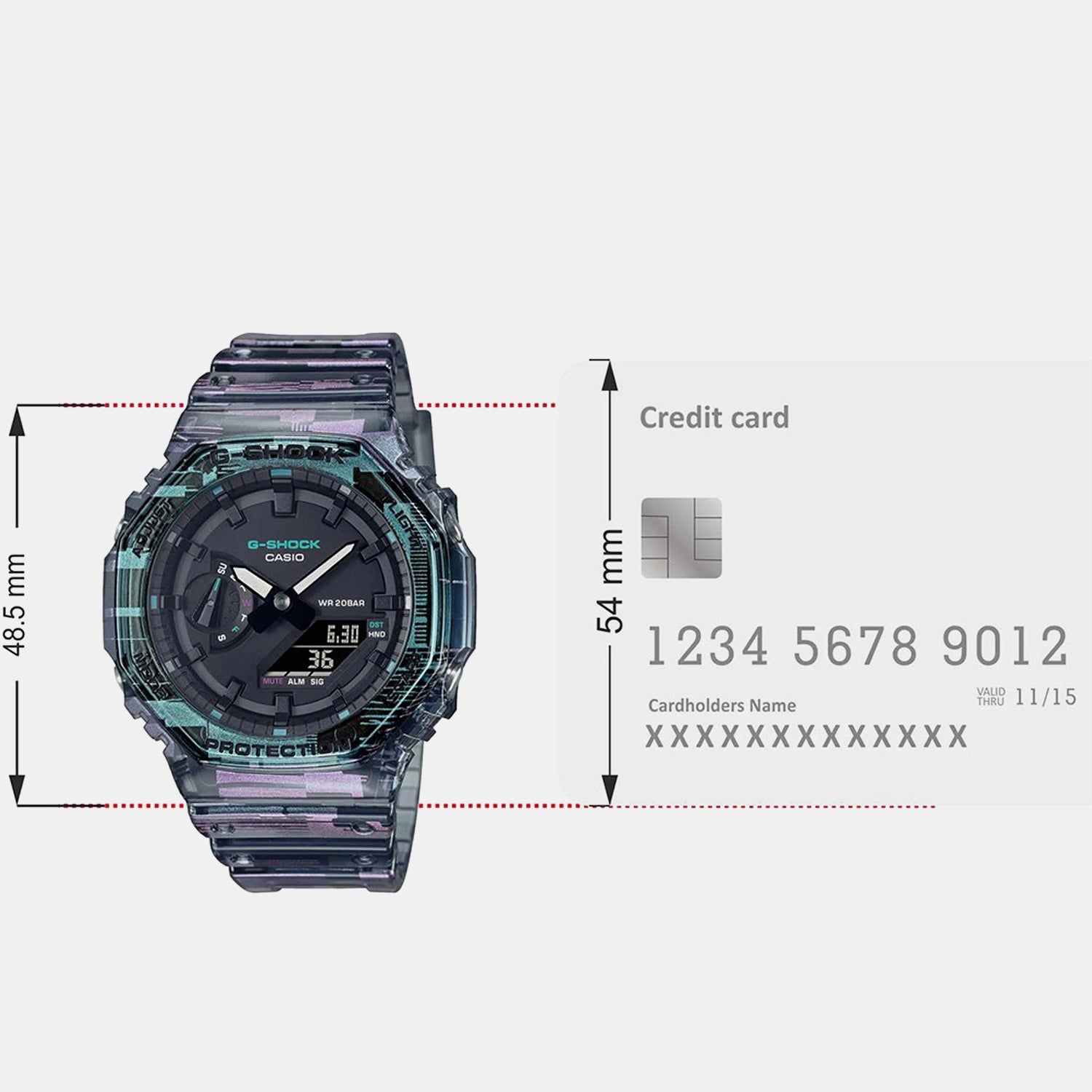 G-Shock Men Quartz Black Dial Analog-Digital Resin Watch G1260