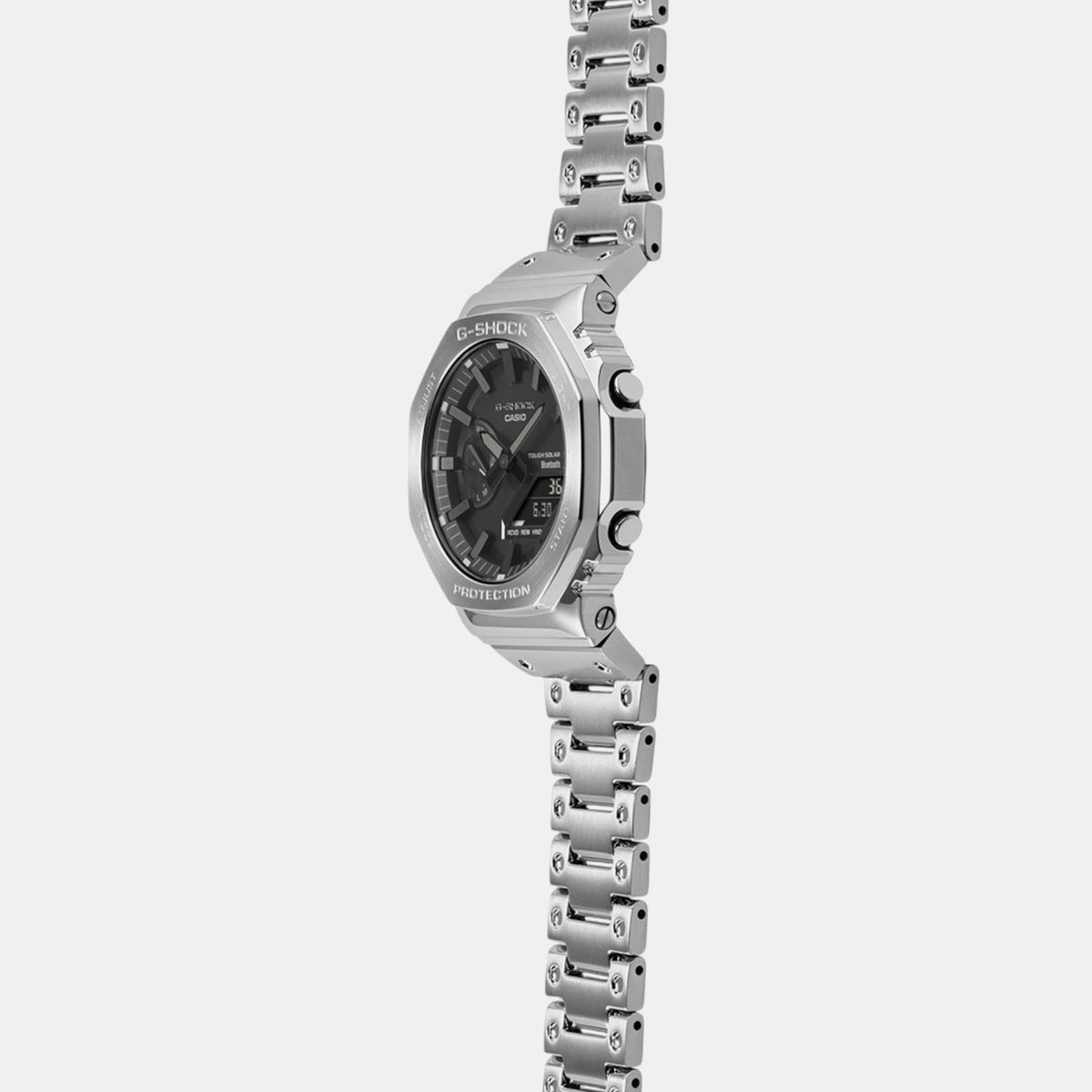 G-Shock Men Quartz Black Dial Analog-Digital Stainless Steel Watch G1270