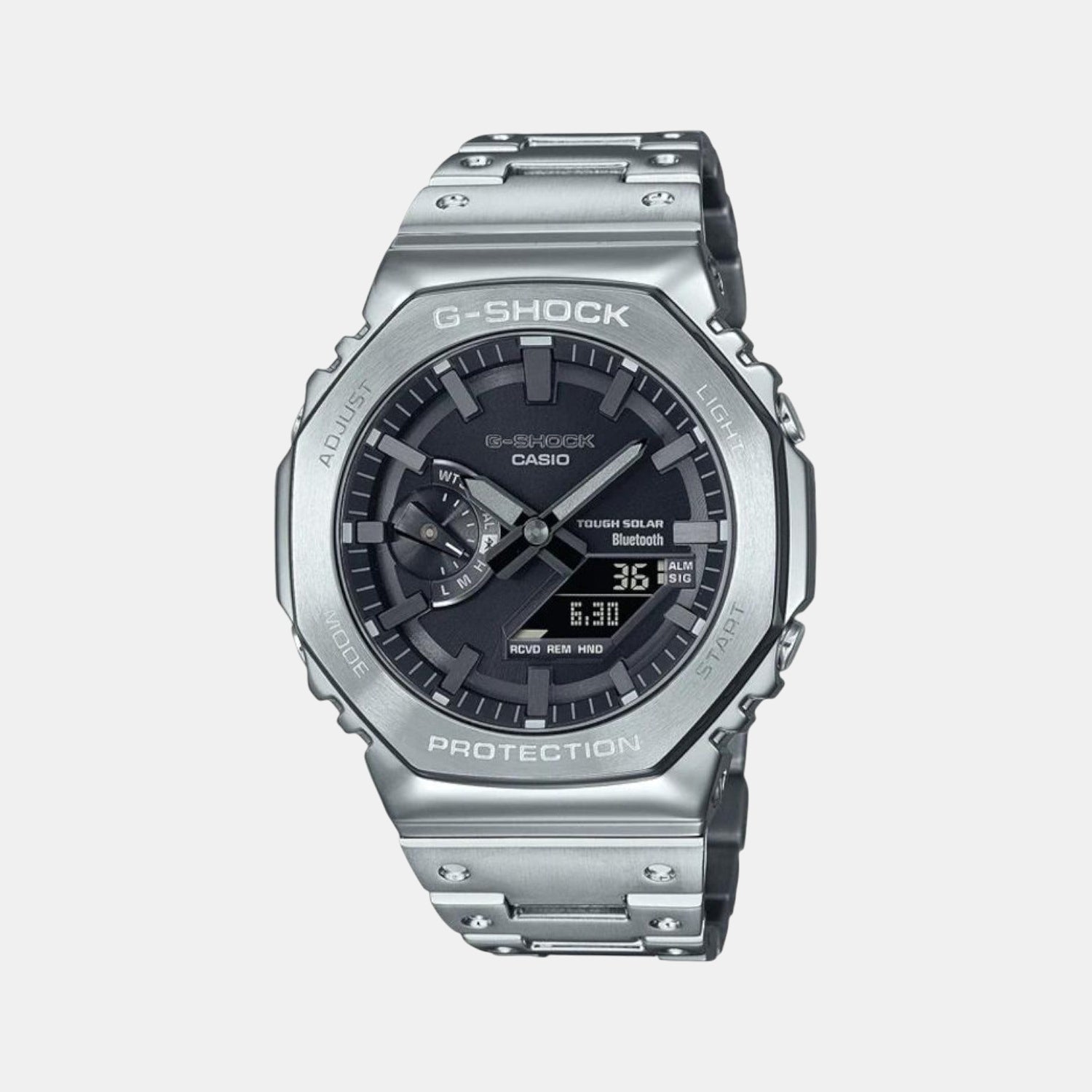 G-Shock Men Quartz Black Dial Analog-Digital Stainless Steel Watch G1270