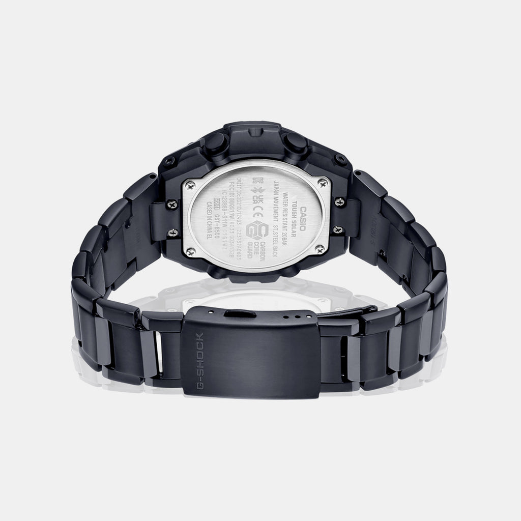 G-Shock Men Quartz Black Dial Analog-Digital Stainless Steel Watch G1275