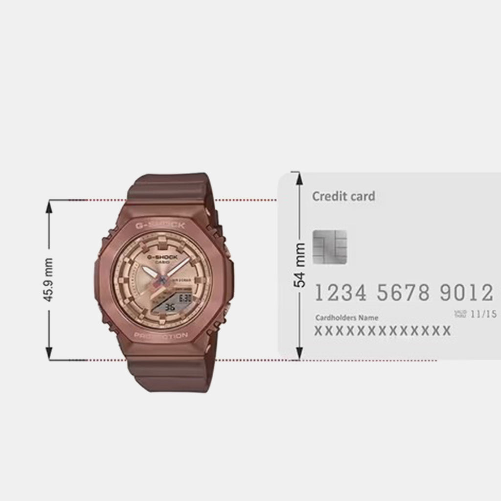 G-Shock Men Quartz Pink Dial Analog-Digital Resin Watch G1284